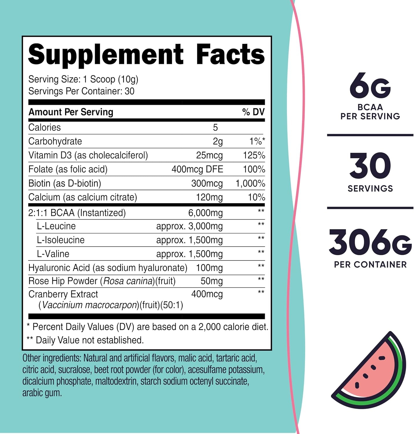 image:imageNutricost BCAA for Women Strawberry Lemonade 30 Servings GlutenFreeWatermelon