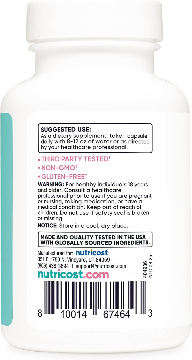 image:imageNutricost Biotin for Women 10000mcg 120 Capsules with Folate amp Collagen
