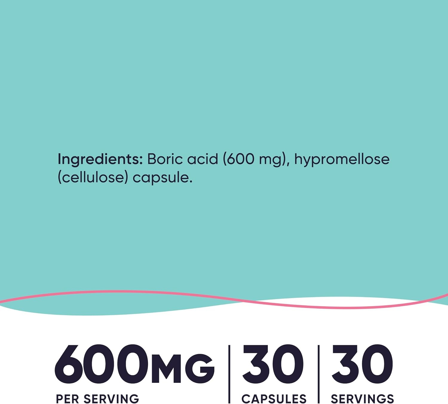 image:imageNutricost Boric Acid 600mg 30 Capsules GMOFree30 Count Pack of 3
