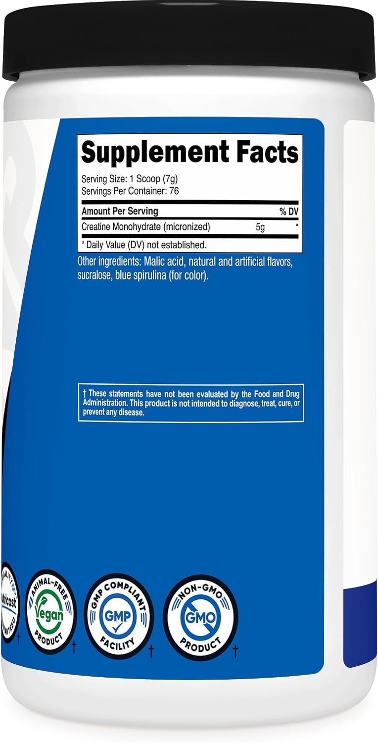 image:imageNutricost Creatine Monohydrate Micronized Powder 500G 100 ServingsBlue Raspberry