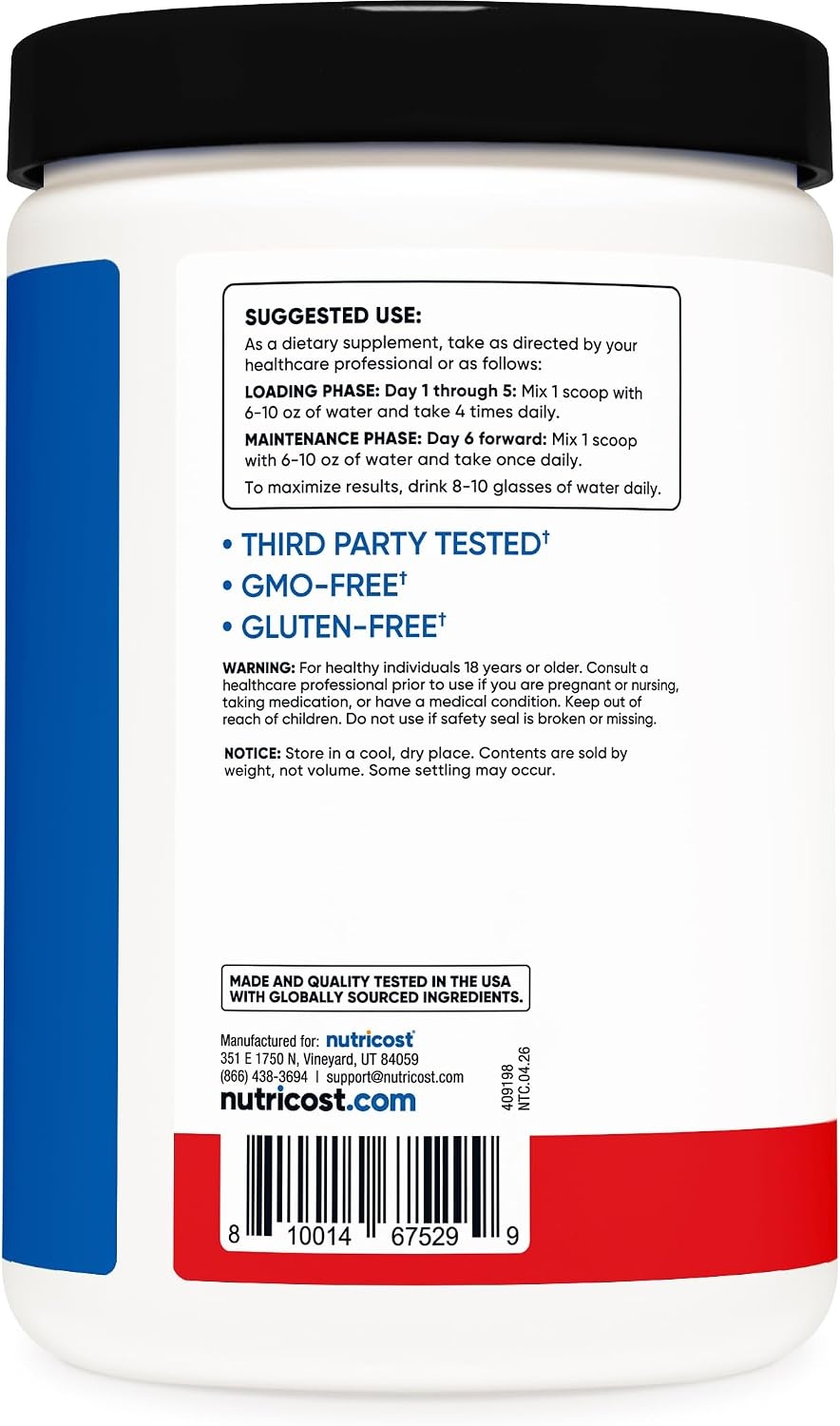 image:imageNutricost Creatine Monohydrate Micronized Powder 500G 100 ServingsFruit Punch
