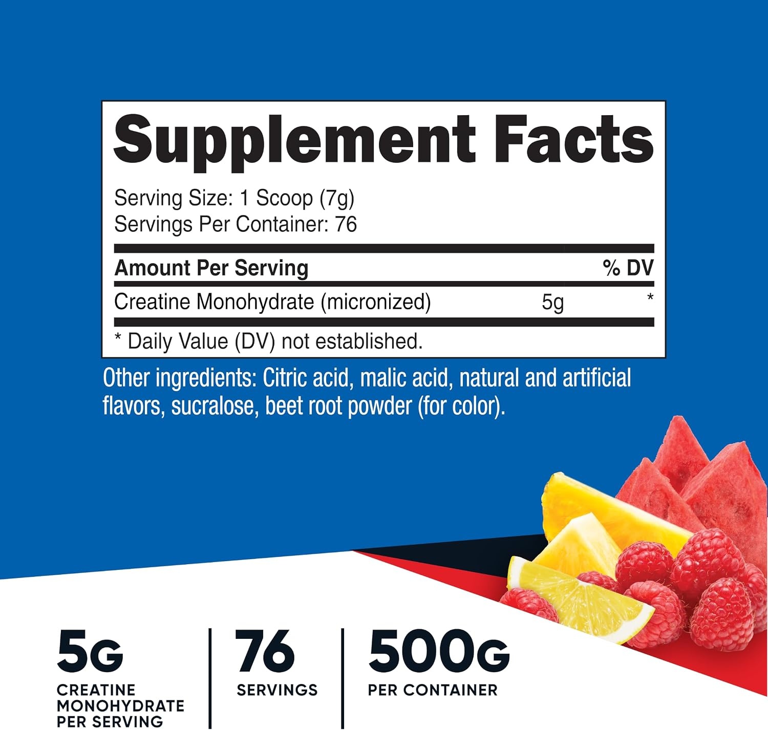 image:imageNutricost Creatine Monohydrate Micronized Powder 500G 100 ServingsFruit Punch