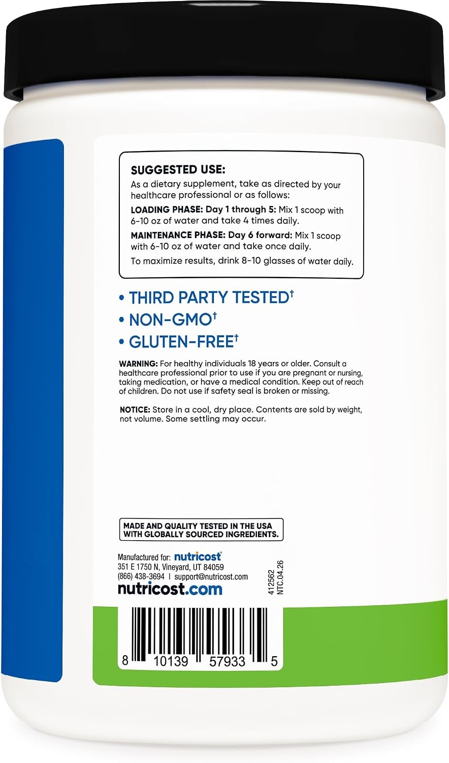 image:imageNutricost Creatine Monohydrate Micronized Powder 500G 100 ServingsGreen Behemoth