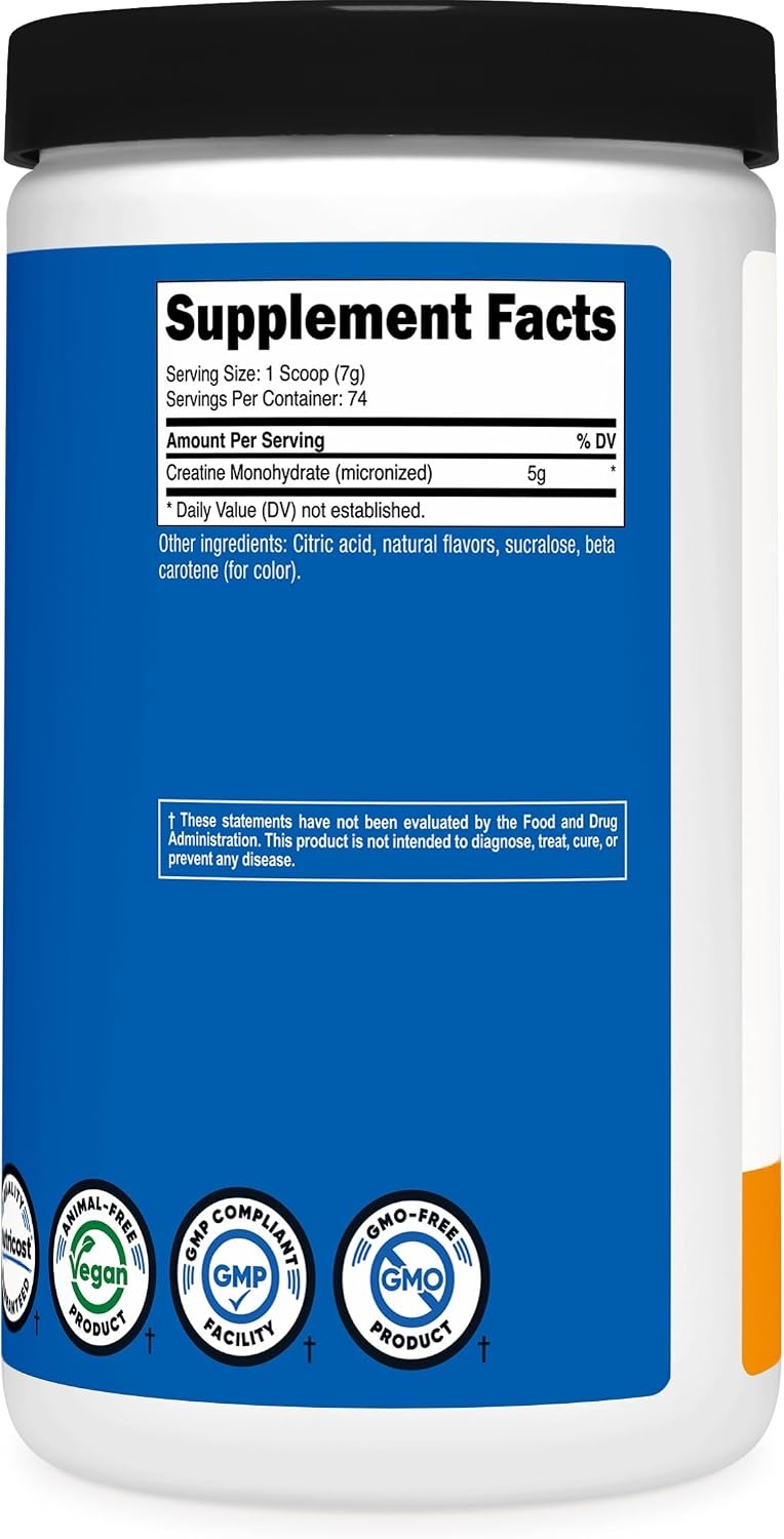 image:imageNutricost Creatine Monohydrate Micronized Powder 500G 100 ServingsMandarin Orange