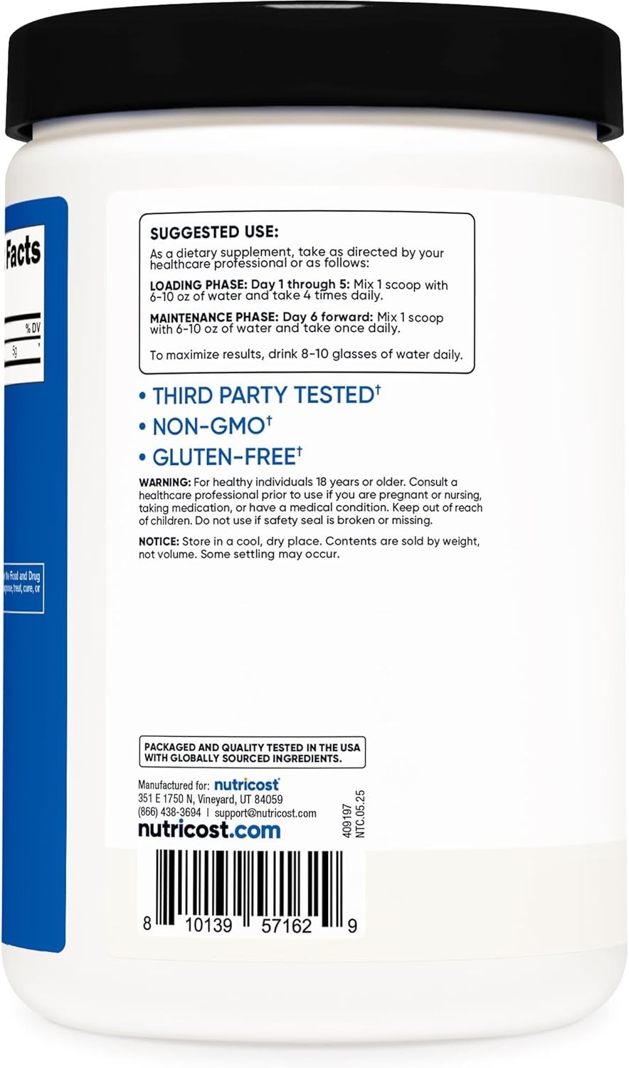 image:imageNutricost Creatine Monohydrate Micronized Powder 500G 100 ServingsUnflavored
