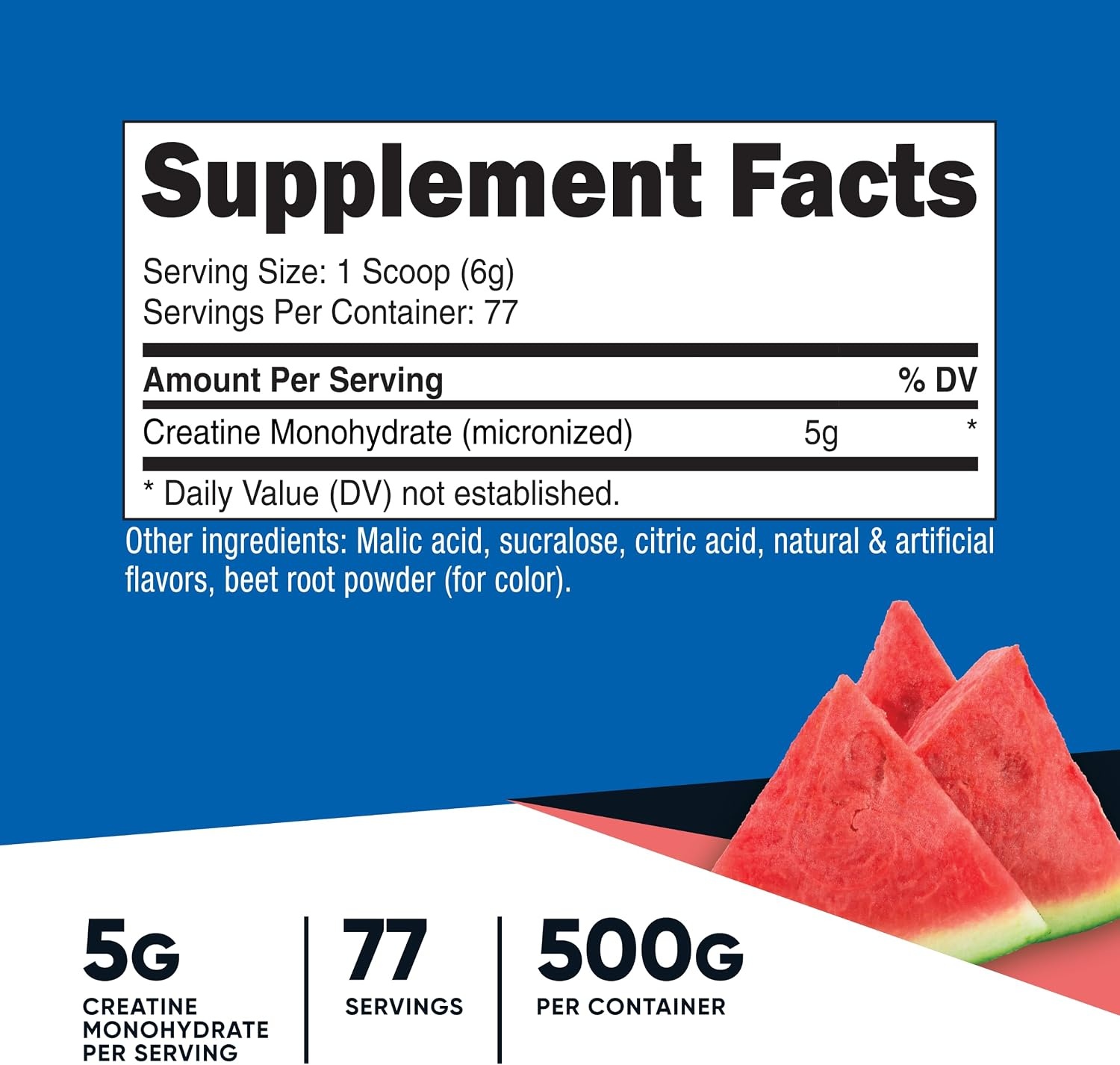 image:imageNutricost Creatine Monohydrate Micronized Powder 500G 100 ServingsWatermelon