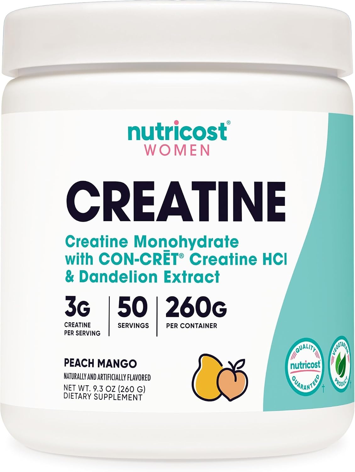 image:imageNutricost Creatine Monohydrate Powder for Women Strawberry LemonadePeach Mango