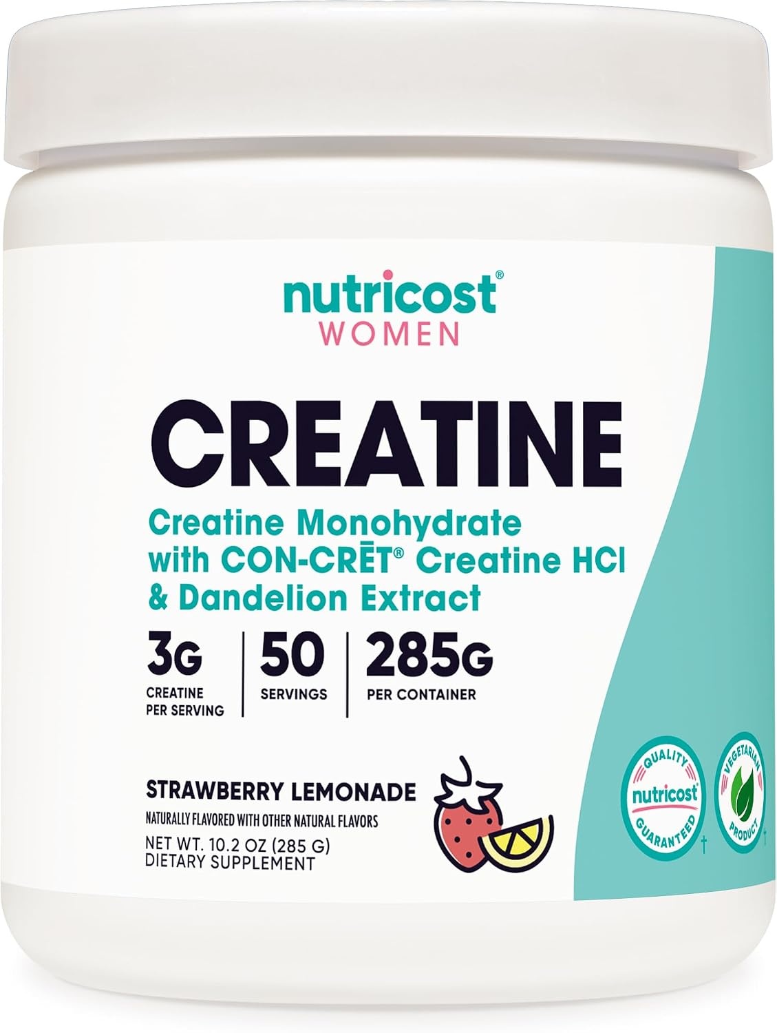image:imageNutricost Creatine Monohydrate Powder for Women Strawberry LemonadeStrawberry Lemonade