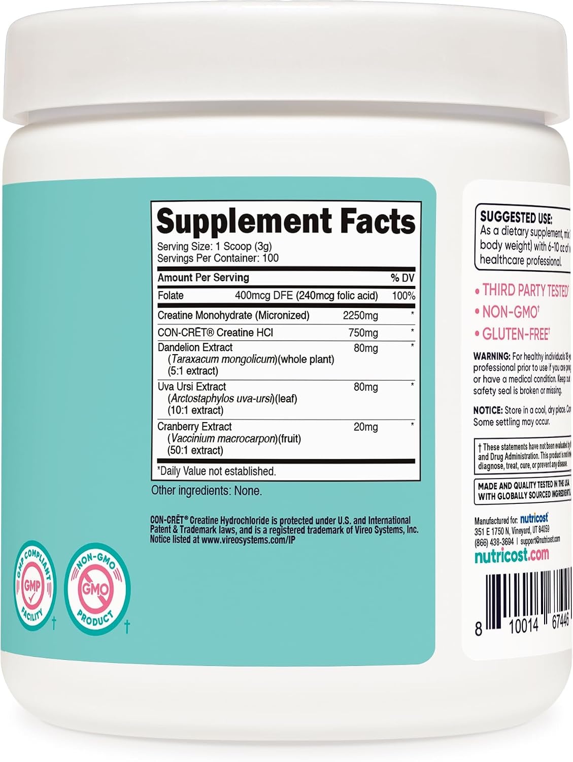 image:imageNutricost Creatine Monohydrate Powder for Women Strawberry LemonadeUnflavored