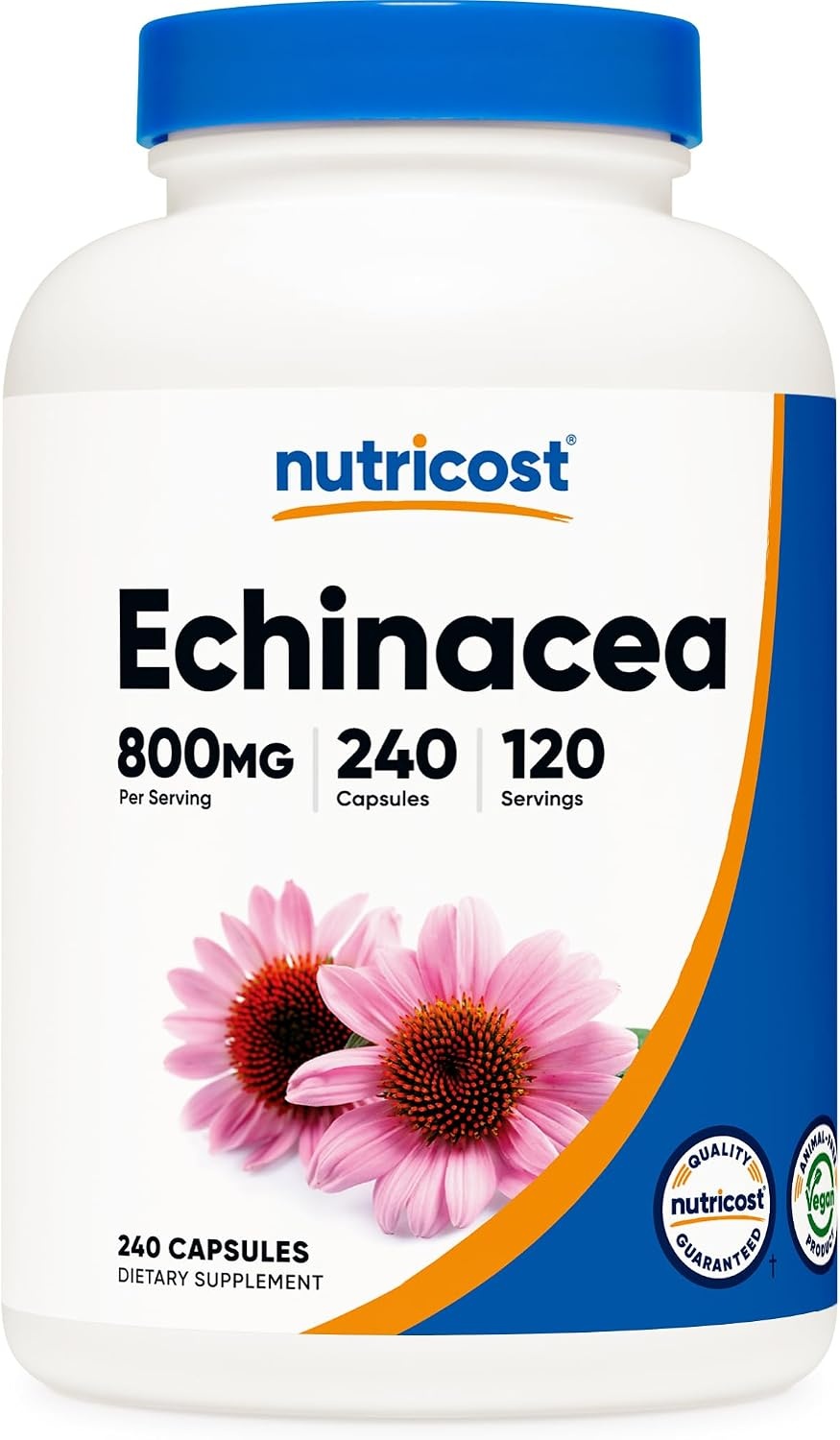 image:imageNutricost Echinacea 800mg 240 Capsules 120 Servings GlutenFreeUnflavoured