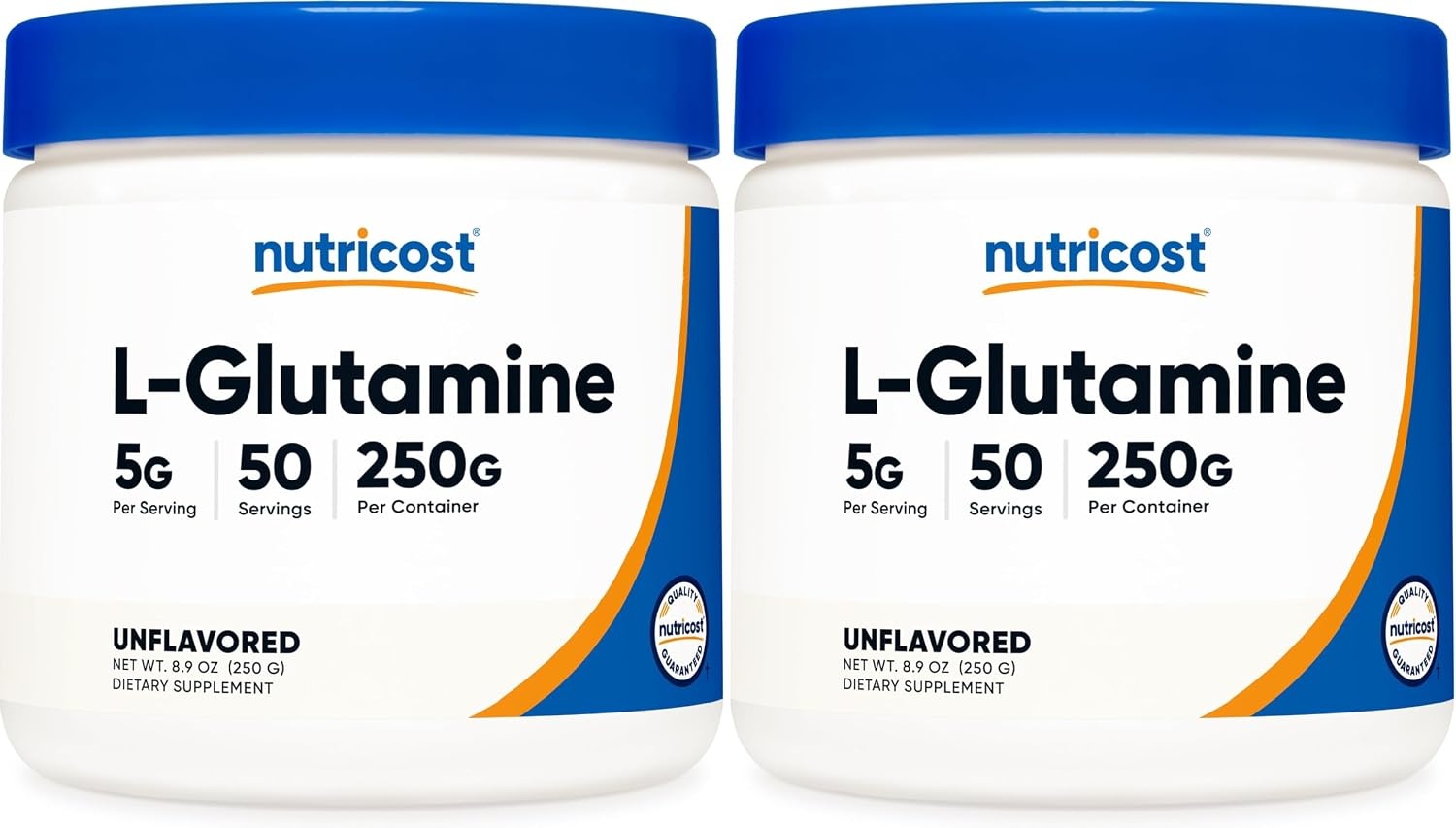 image:imageNutricost LGlutamine Powder 500 Grams Unflavored 100 Servings GMOFreeUnflavored