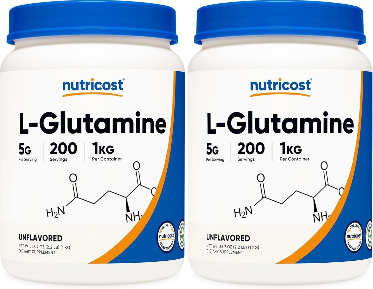 image:imageNutricost LGlutamine Powder 500 Grams Unflavored 100 Servings GMOFreeUnflavored