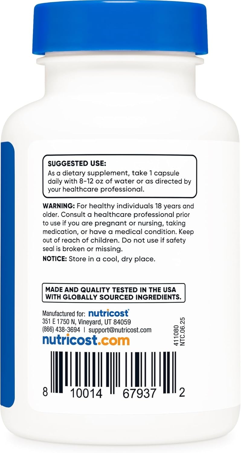image:imageNutricost LTheanine 200mg 120 Capsules Double Strength Gluten Free120 Count Pack of 3