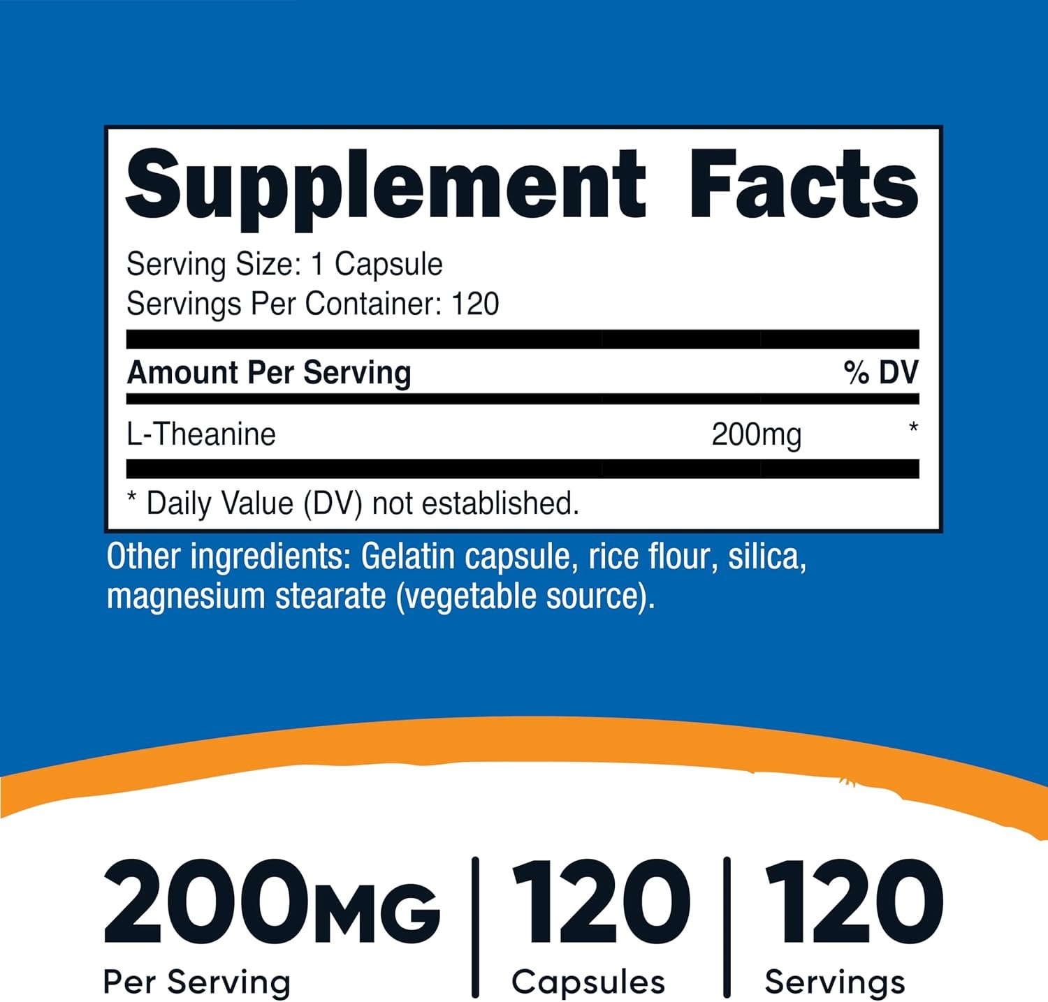 image:imageNutricost LTheanine 200mg 120 Capsules Double Strength Gluten Free120 Count Pack of 3