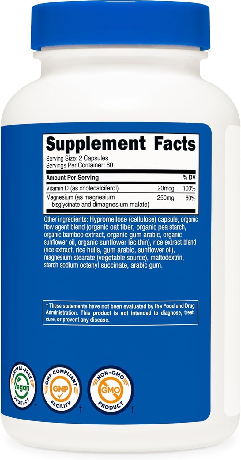 image:imageNutricost Magnesium Glycinate Malate 250mg 120 Caps High Absorption
