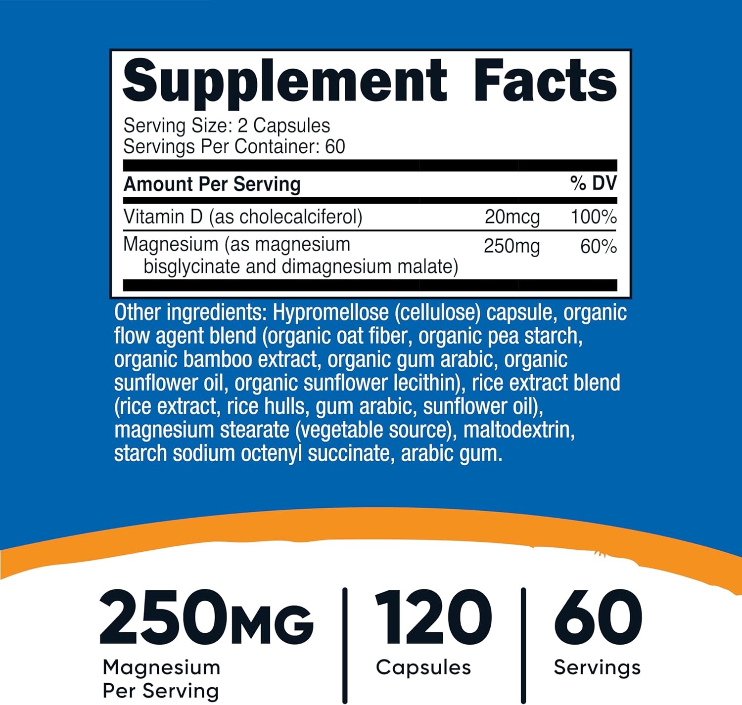 image:imageNutricost Magnesium Glycinate Malate 250mg 120 Caps High Absorption