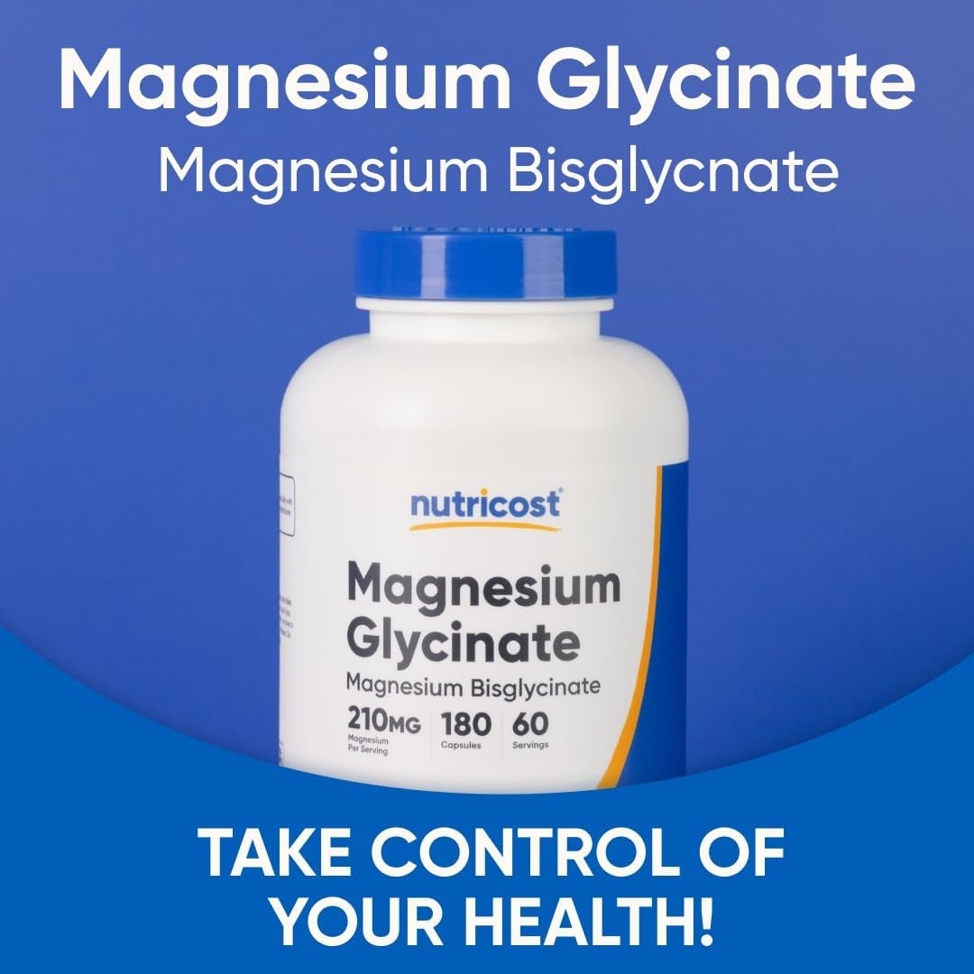 image:imageNutricost Magnesium Glycinate Capsules 180 Capsules 210mg180 Count Pack of 1