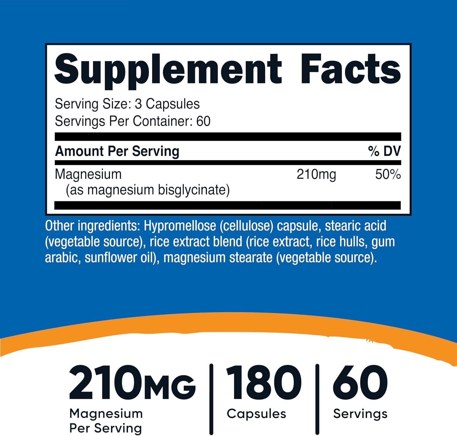 image:imageNutricost Magnesium Glycinate Capsules 180 Capsules 210mg180 Count Pack of 1