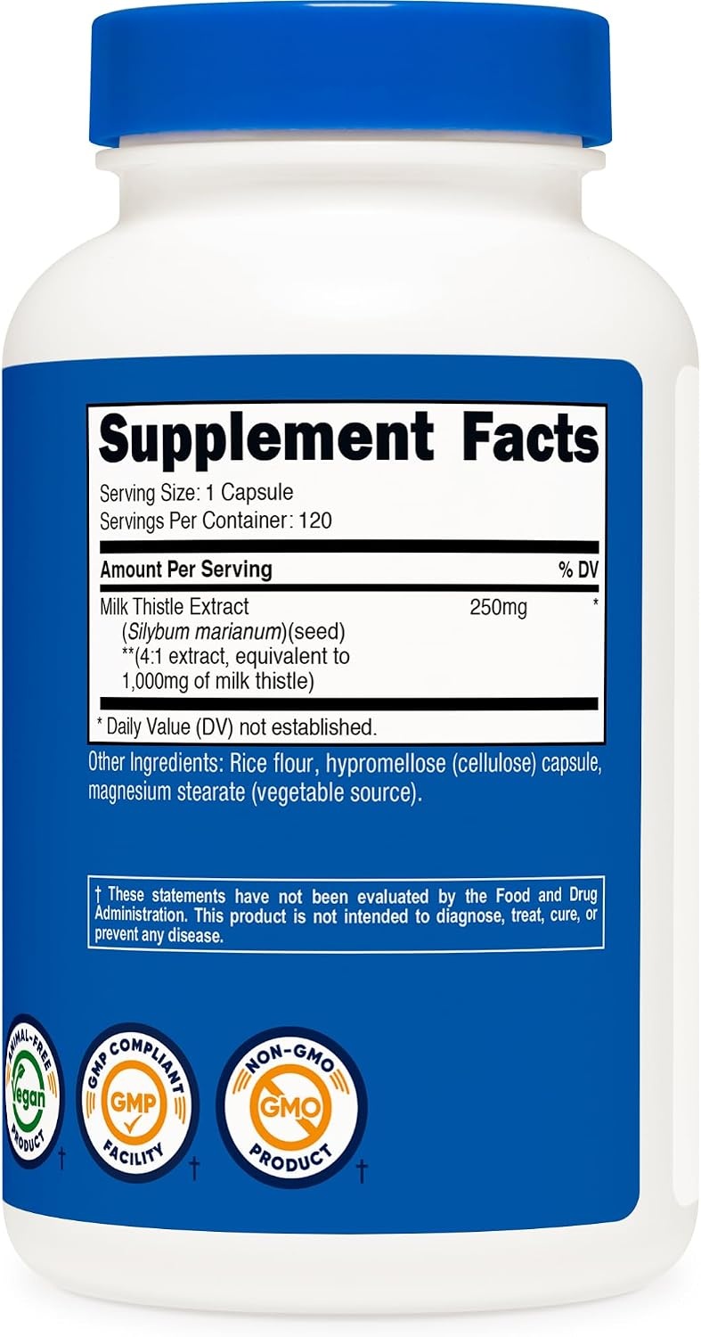 image:imageNutricost Milk Thistle Extract 240 Capsules 240 Servings Gluten Free120 Count Pack of 1