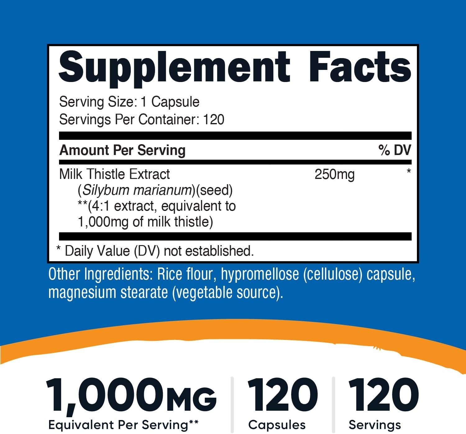 image:imageNutricost Milk Thistle Extract 240 Capsules 240 Servings Gluten Free120 Count Pack of 1
