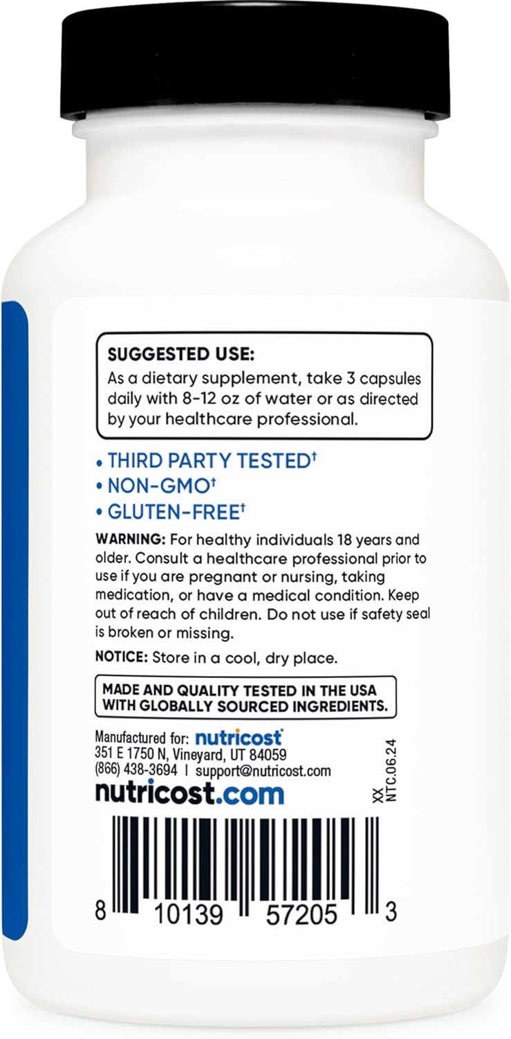 image:imageNutricost Nitric Oxide Booster 2250mg 180 Capsules Gluten Free90 Count Pack of 1