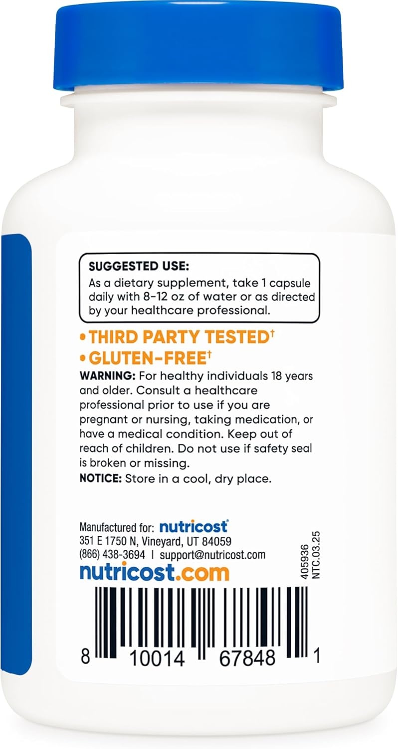 image:imageNutricost Vitamin B12 Methylcobalamin 1000mcg 240 Capsules Gluten Free120 Count Pack of 1