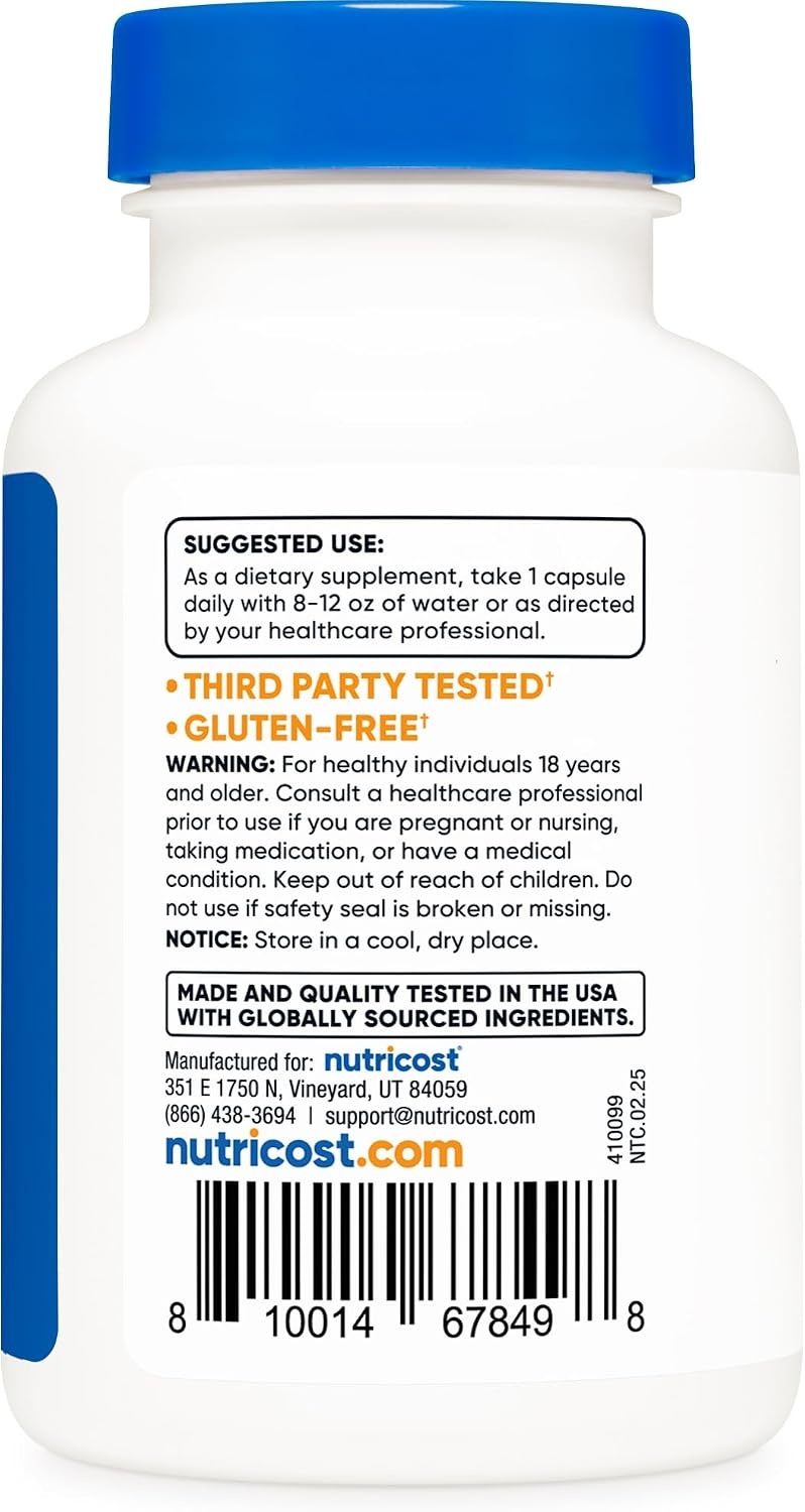 image:imageNutricost Vitamin B12 Methylcobalamin 2000mcg 240 Capsules Gluten Free120 Count Pack of 1