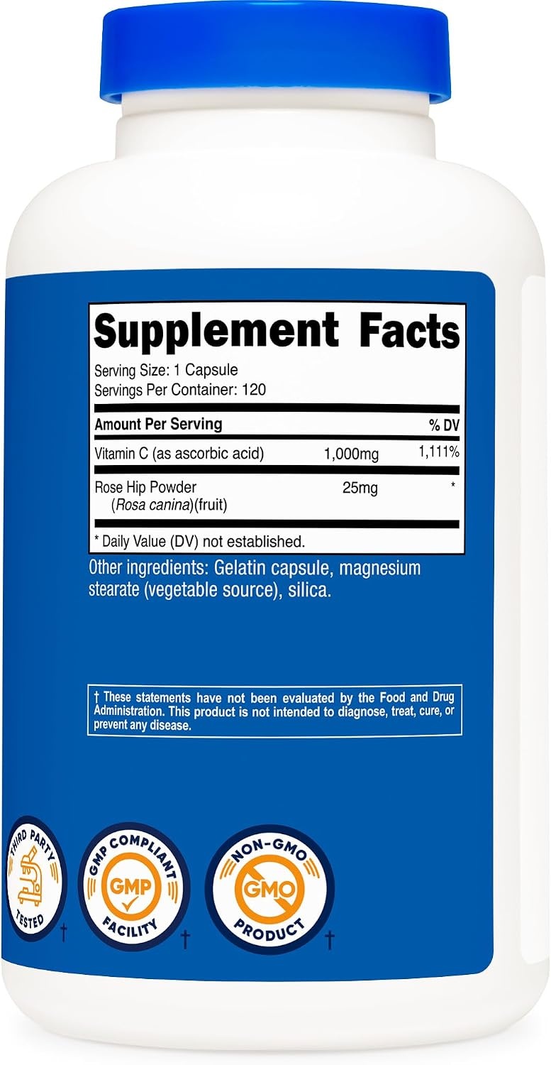 image:imageNutricost Vitamin C with Rose Hips 1025mg 240 Capsules Gluten Free120 Count Pack of 1