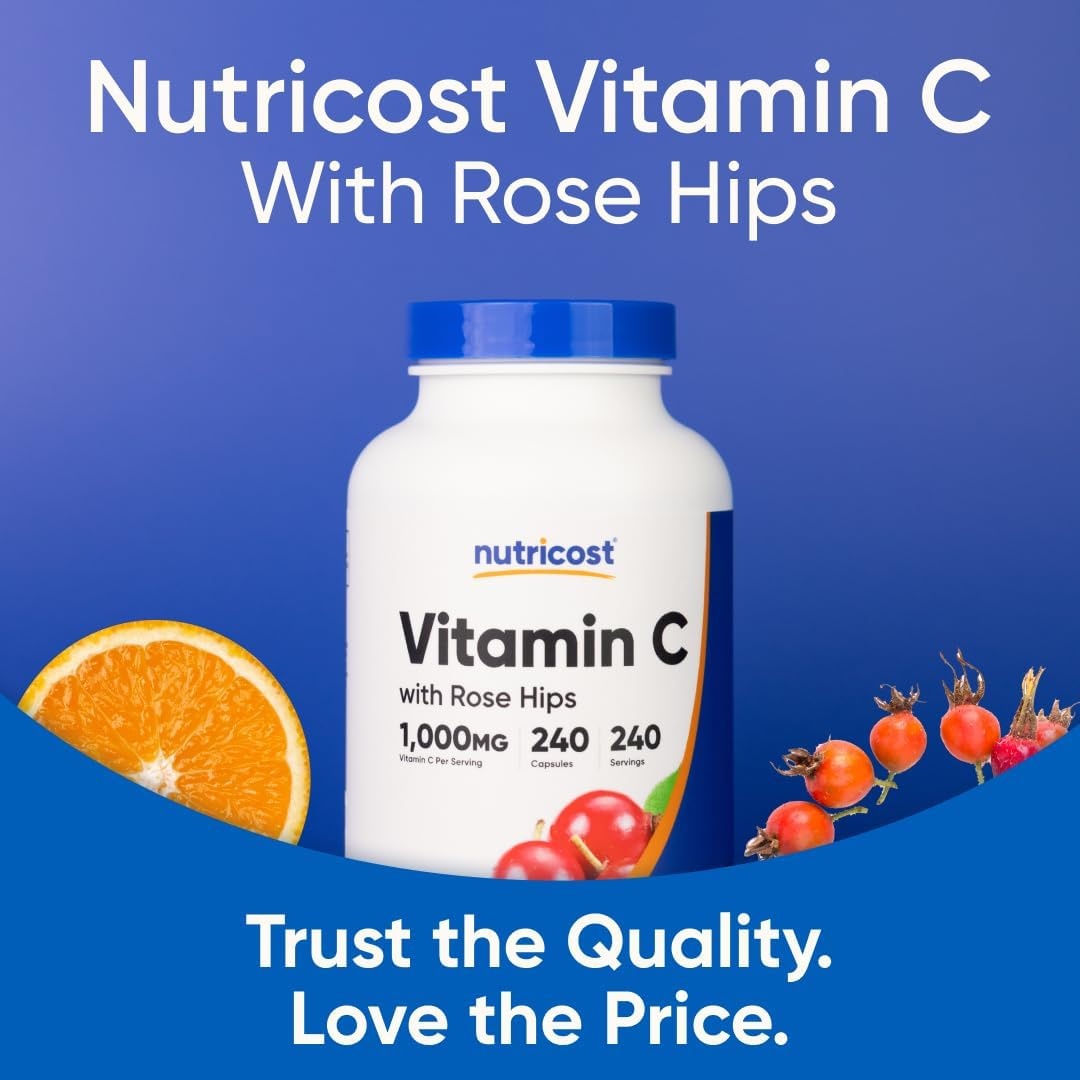 image:imageNutricost Vitamin C with Rose Hips 1025mg 240 Capsules Gluten Free240 Count Pack of 1