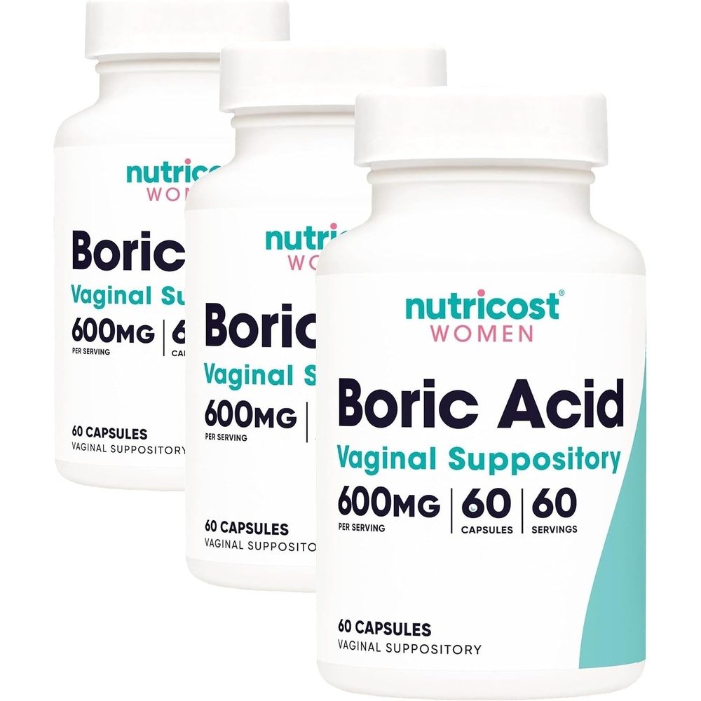 image:imageNutricost Boric Acid 600mg 30 Capsules GMOFree60 Count Pack of 3