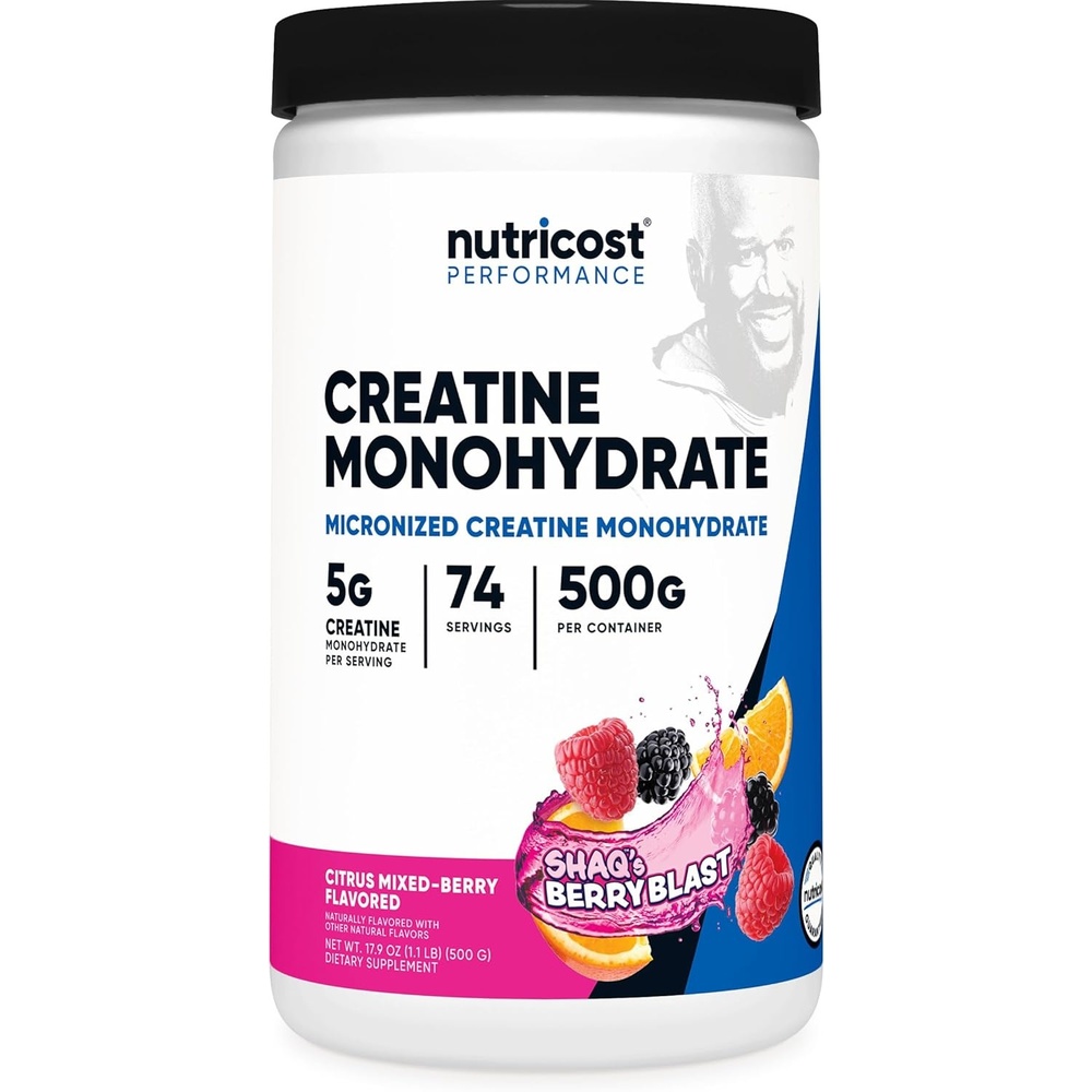 image:imageNutricost Creatine Monohydrate Micronized Powder 500G 100 ServingsShaqs Berry Blast
