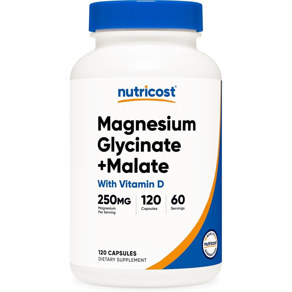 image:imageNutricost Magnesium Glycinate Malate 250mg 120 Caps High Absorption