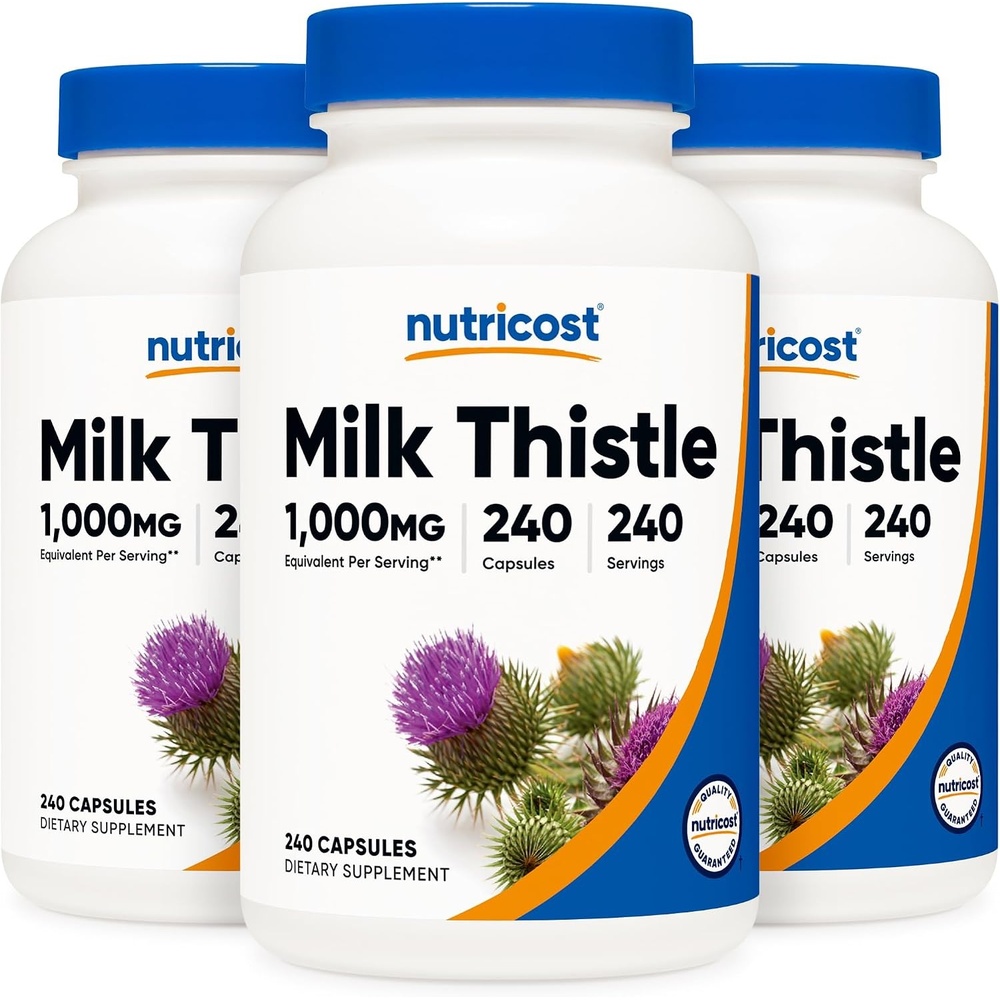 image:imageNutricost Milk Thistle Extract 240 Capsules 240 Servings Gluten Free240 Count Pack of 3
