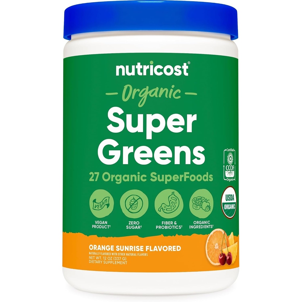 image:imageNutricost Organic Super Greens Powder Orange Sunrise 30 ServingsOrange Sunrise