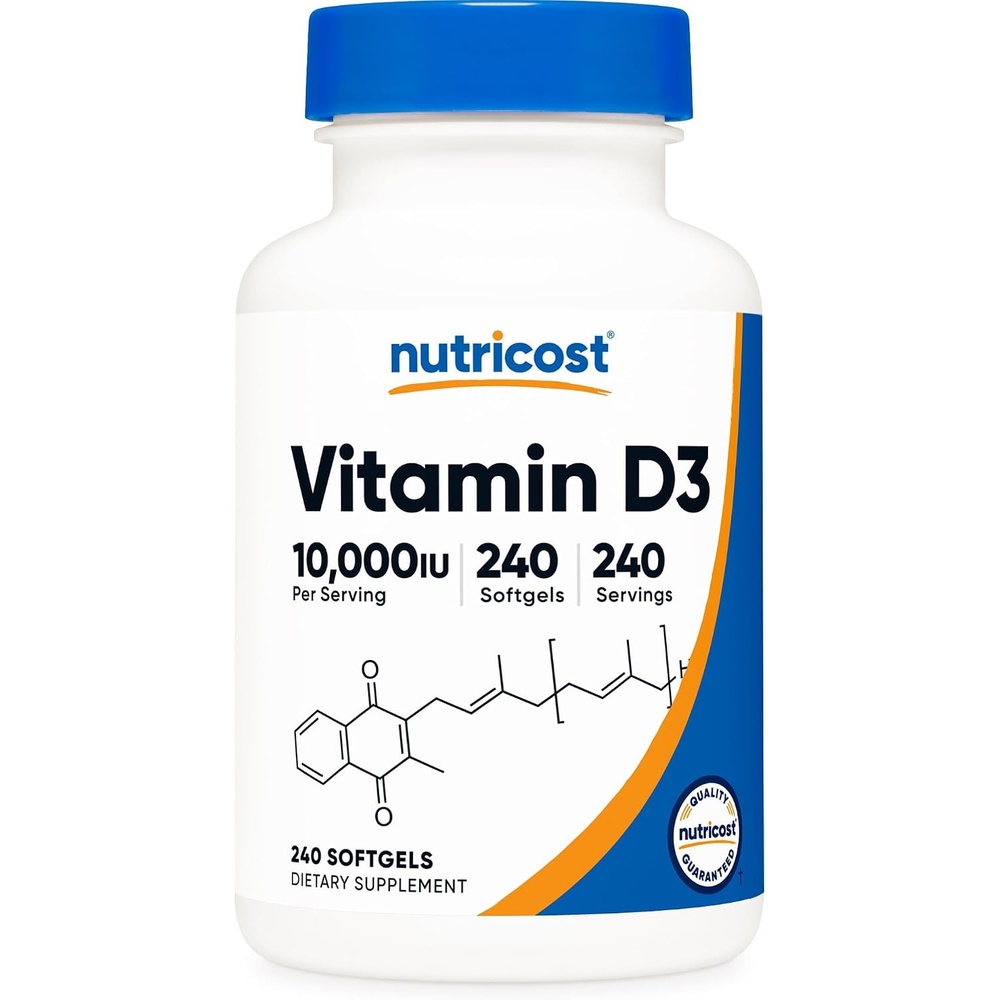image:imageNutricost Vitamin D3 10000 IU 240 Softgels GMOFree Potent240 Count Pack of 1