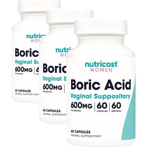 Nutricost Boric Acid 600mg, 30 Capsules, GMO-Free(60 Count (Pack of 3))