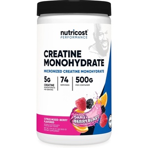 Nutricost Creatine Monohydrate Micronized Powder 500G, 100 Servings(Shaq’s Berry Blast)