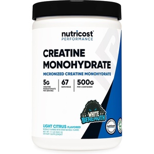 Nutricost Creatine Monohydrate Micronized Powder 500G, 100 Servings(White Behemoth)