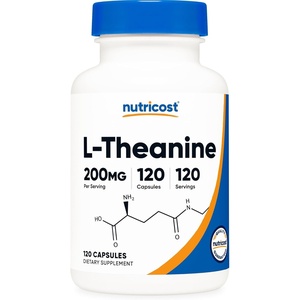 Nutricost L-Theanine 200mg, 120 Capsules, Double Strength, Gluten Free(120 Count (Pack of 1))