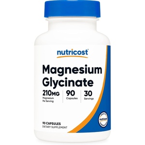 Nutricost Magnesium Glycinate Capsules, 180 Capsules, 210mg(90 Count (Pack of 1))