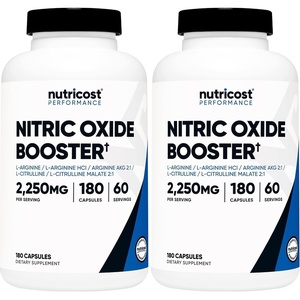 Nutricost Nitric Oxide Booster 2250mg, 180 Capsules, Gluten Free(180 Count (Pack of 2))