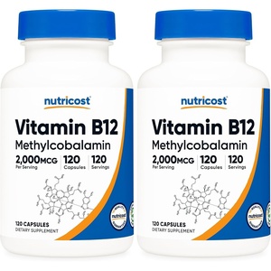 Nutricost Vitamin B12 (Methylcobalamin) 2000mcg, 240 Capsules, Gluten Free(120 Count (Pack of 2))