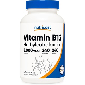 Nutricost Vitamin B12 (Methylcobalamin) 2000mcg, 240 Capsules, Gluten Free(240 Count (Pack of 1))