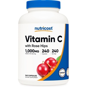 Nutricost Vitamin C with Rose Hips 1025mg, 240 Capsules, Gluten Free(240 Count (Pack of 1))