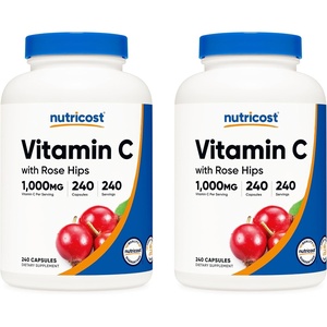 Nutricost Vitamin C with Rose Hips 1025mg, 240 Capsules, Gluten Free(240 Count (Pack of 2))