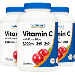 Nutricost Vitamin C with Rose Hips 1025mg, 240 Capsules, Gluten Free(240 Count (Pack of 3))