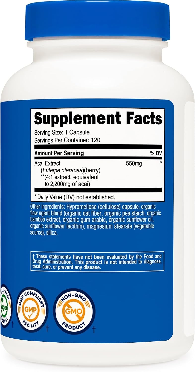 image:imageNutricost Acai Extract 120 Capsules for 120 Servings Euterpe Oleracea120 Count Pack of 2