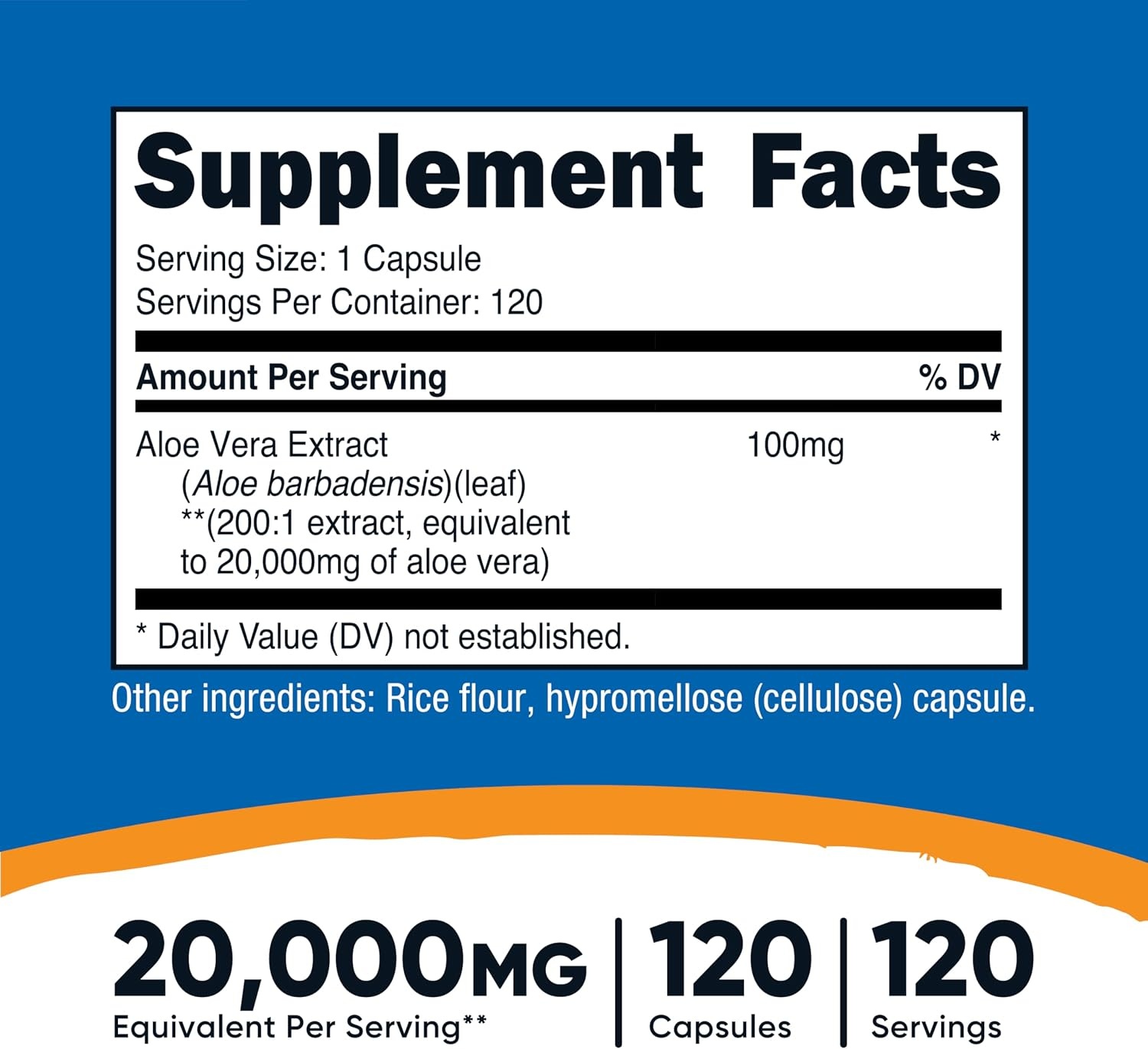 image:imageNutricost Aloe Vera Extract 120 Capsules for 120 Servings Per Bottle120 Count Pack of 1