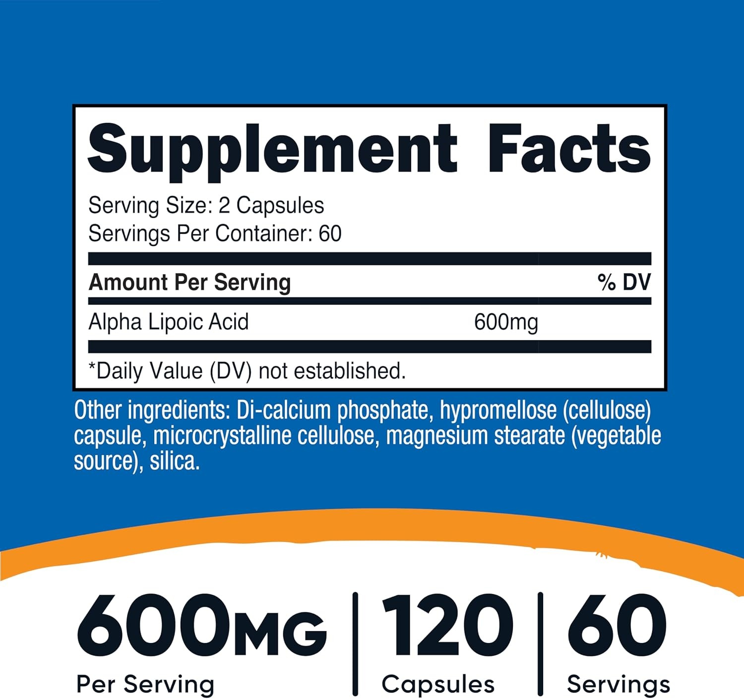image:imageNutricost Alpha Lipoic Acid 600mg 120 Capsules 60 ServingsUnflavored