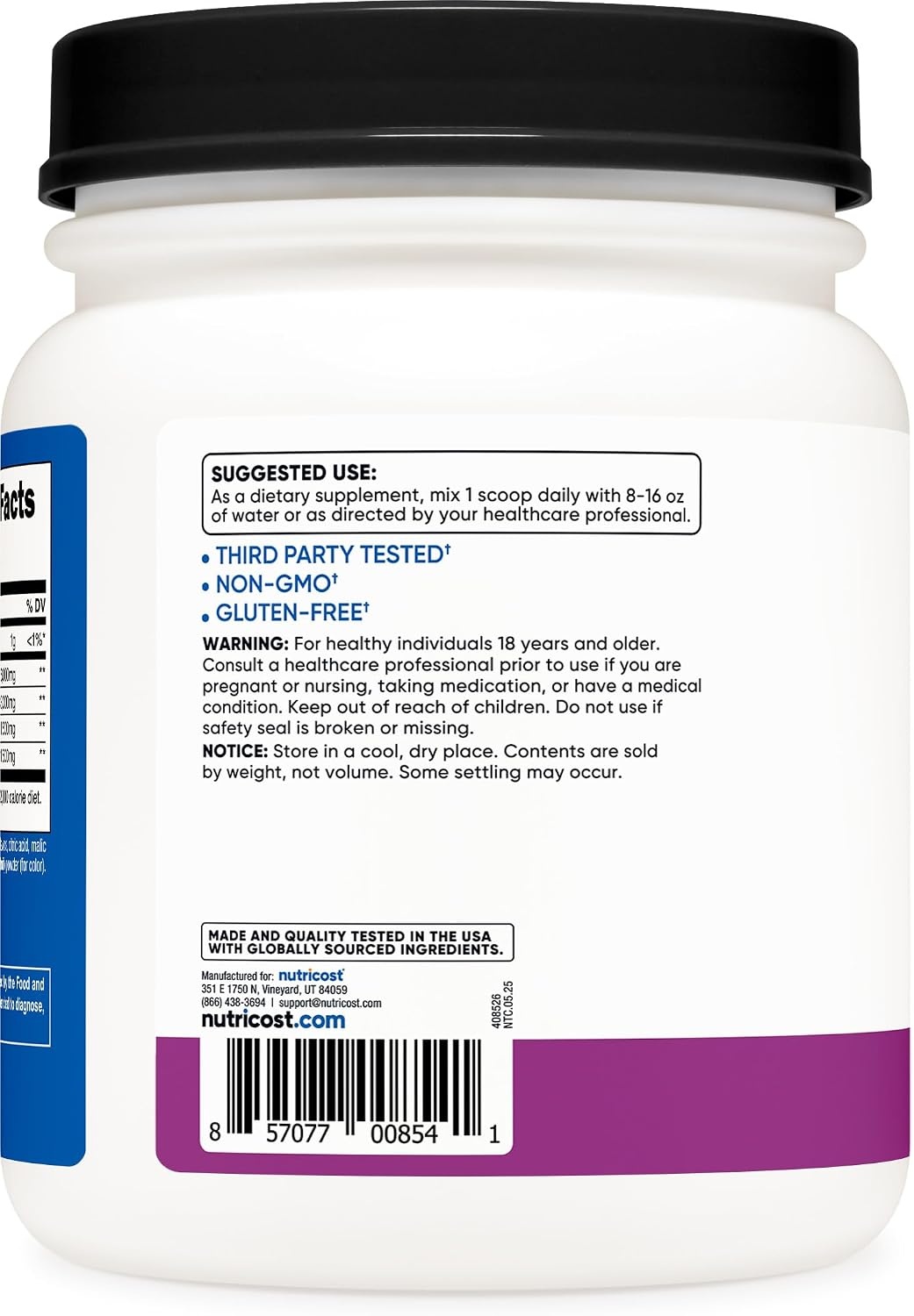 image:imageNutricost BCAA Powder Strawberry Kiwi 90 Servings Optimal 211 RatioGrape